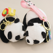 熊猫萌兰挂件站姿熊猫，公仔毛绒玩具背包挂件，手腕绳包包钥匙扣玩偶