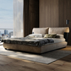 科技布床现代简约北欧榻榻米双人，软床设计师1.8米意式轻奢布艺床
