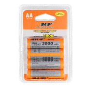 MP英文5号镍氢充电电池AA3000mAh*4粒吸塑卡装高容量KTV话筒电池