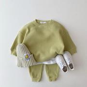 2023ins韩版婴幼童装舒服休闲针织，套装春秋季宽松运动洋气两件套