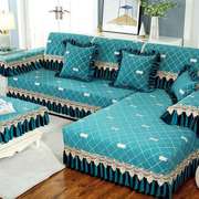 欧式雪尼尔沙发垫防滑简约现代四季通用客厅布艺坐垫，组合沙发套罩