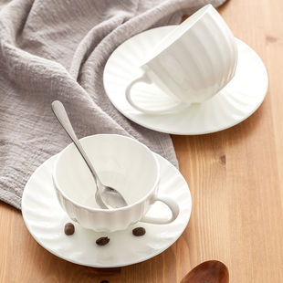 陶瓷咖啡杯欧式小奢华家用简约骨瓷意式浓缩咖啡，杯碟套装logo定制