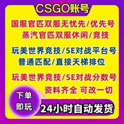 csgo账号国服steam服无优先1/2级号竞技5e对战完美世界平台天梯号