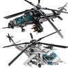 武装运输直升机直10直20飞机军事战争，塑料拼装积木益智玩具礼物