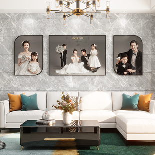 婚纱照放大挂墙洗照片水晶相框冲印组合创意结婚照带相片制作