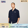 Tommy 24春季男装莱赛尔斜纹度假椰树刺绣宽松短袖衬衫18945