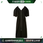 日本直邮FURFUR女士侧褶立体袖拉链连衣裙 RWCO241114