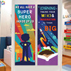 bannerposter英语教室，墙面国际学校课堂布置绘本图书馆，装饰海报