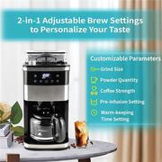 2023跨境美式咖啡机全自动研磨一体机家用商用煮茶壶现磨滴漏