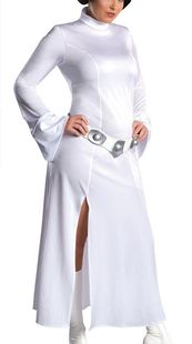 星球大战cos莉亚公主长裙cosplay万圣节成人表演服装白色