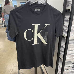 ckcalvinklein男士经典，款大logo基础款都市，风纯色棉短袖半袖t恤