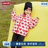 Levi's李维斯儿童装女童羽绒服2023秋季红色本命年双面穿外套