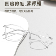 丹阳眼镜近视可配度数女款超轻纯钛TR90眼镜框镜架女防蓝光素颜镜