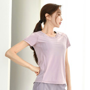 专业高端速干跑步运动衣女士短袖夏天薄款晨跑网红瑜伽健身T恤