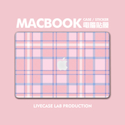 INS粉色格子适用MACBOOK AIR13 11/PRO15 16 12苹果笔记本保护壳