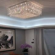 现代简约别墅客厅水晶吸顶灯轻奢主卧室水晶大气正方形大厅灯具