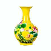 现代中式客厅家居饰品水晶釉陶瓷器花瓶插摆件玄关桌面工艺品摆设
