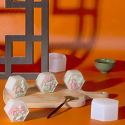 中秋节荷花月饼硅胶模具家用中式冰皮流心绿豆糕冰淇淋手工皂磨具