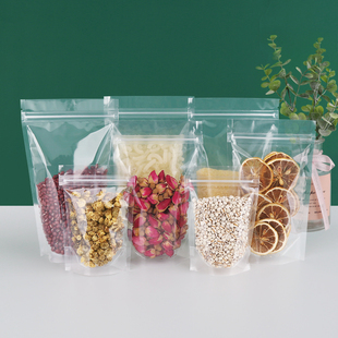 加厚高透明(高透明)自立自封袋干果货特产，食品分装包装袋塑料密封袋封口袋