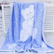 婴儿纯棉浴巾宝宝正方形新生儿童，毛巾被加大盖毯超柔吸水洗澡秋冬