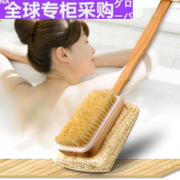 日本WG沐浴刷天然原木长柄洗澡刷搓背刷丝瓜络搓澡巾丝瓜瓤沐浴