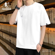 中国乔丹t恤男短袖2023夏季圆领半袖，宽松透气男装运动服