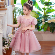 六一女童礼服公主裙洋气花童婚礼主持人蓬蓬纱生日儿童钢琴演出服