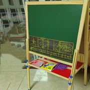 免安装折叠画板木制儿童画画小黑板双面实木磁性面板