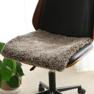 卷羊毛坐垫椅垫方垫靠垫，纯羊毛椅子垫冬季座垫，餐椅垫可水洗羊毛垫