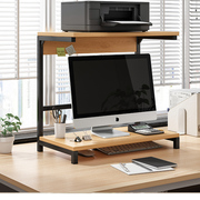 桌面置物架办公收纳桌上书架办公桌电脑增高