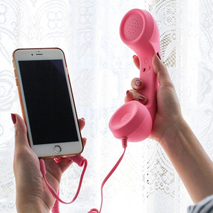 听筒式耳机电话筒复古式vivo华为iphone7x11苹果手机通用