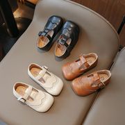 儿童小香风皮鞋2025新款春秋女童甜美公主鞋洋气珍珠女宝单鞋软底