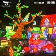 自贡灯城制作工厂纯手艺术节日，夜游彩灯灯会，主题童话人物模型