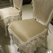 欧式餐椅垫坐垫夏季夏天款藤席蕾丝西式椅子凳子四季通用简约现代