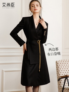 西装职业连衣裙女秋装2022年高级感黑色，外套ol长袖中长款裙子