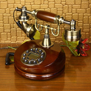 屯奇居欧式客厅仿古电话机工艺摆件固定电话装饰品花好月圆