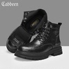 Cabbeen 卡宾 U型反折系带马丁靴