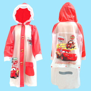 卡通雨衣麦昆汽车，迪士尼书包位充气帽檐幼儿园，学生儿童雨披