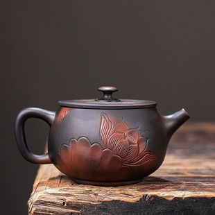 紫陶茶壶陶瓷茶具中式手工跳创意泡茶器高档纯手工原矿泡茶壶