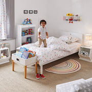 儿童小床单人床儿童房家具，组合套装欧式白色宽90长1米9的床