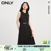 ONLY奥莱夏季时尚高腰无袖中长款衬衫连衣裙女