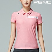韩国PGNC佩吉酷羽毛球服20折扣速干网眼男女拼色字母短袖T恤