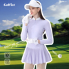 高尔夫女装网球套装春夏速干弹力女士上衣长袖修身舒适裙子套装