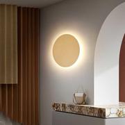 圆形LED壁灯卧室床头灯简约现代客厅背景墙楼梯过道金色个性灯具