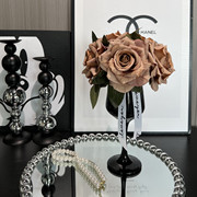 复古仿真花束玫瑰 美式花艺套装 家居客厅餐桌装饰假花绢花装饰
