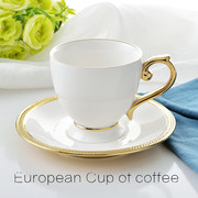 工艺陶瓷金麦穗(金麦穗)咖啡杯，欧式100200毫升咖啡杯碟送一瓷勺茶杯瑕疵