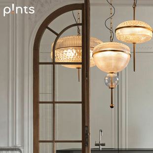 美式复古风客厅灯，简约现代奢华餐厅灯水晶，餐桌灯个性吧台玻璃吊灯