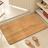 木纹科技绒软垫卫生间浴室门口地垫地毯防滑吸水速干脚垫门垫定制