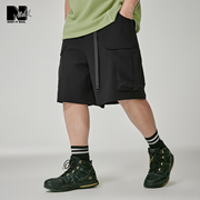 NMAX大码潮牌男装夏季轻薄透气机能风短裤个性腰头多口袋裤装