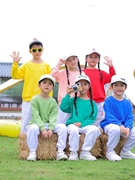 男女童啦啦操演出服幼儿园，糖果色卫衣，表演服小学生运动会啦啦队服